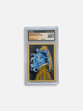Hand Painted Alolan Ninetales x Girl with a Pearl Earring CGC Custom Art