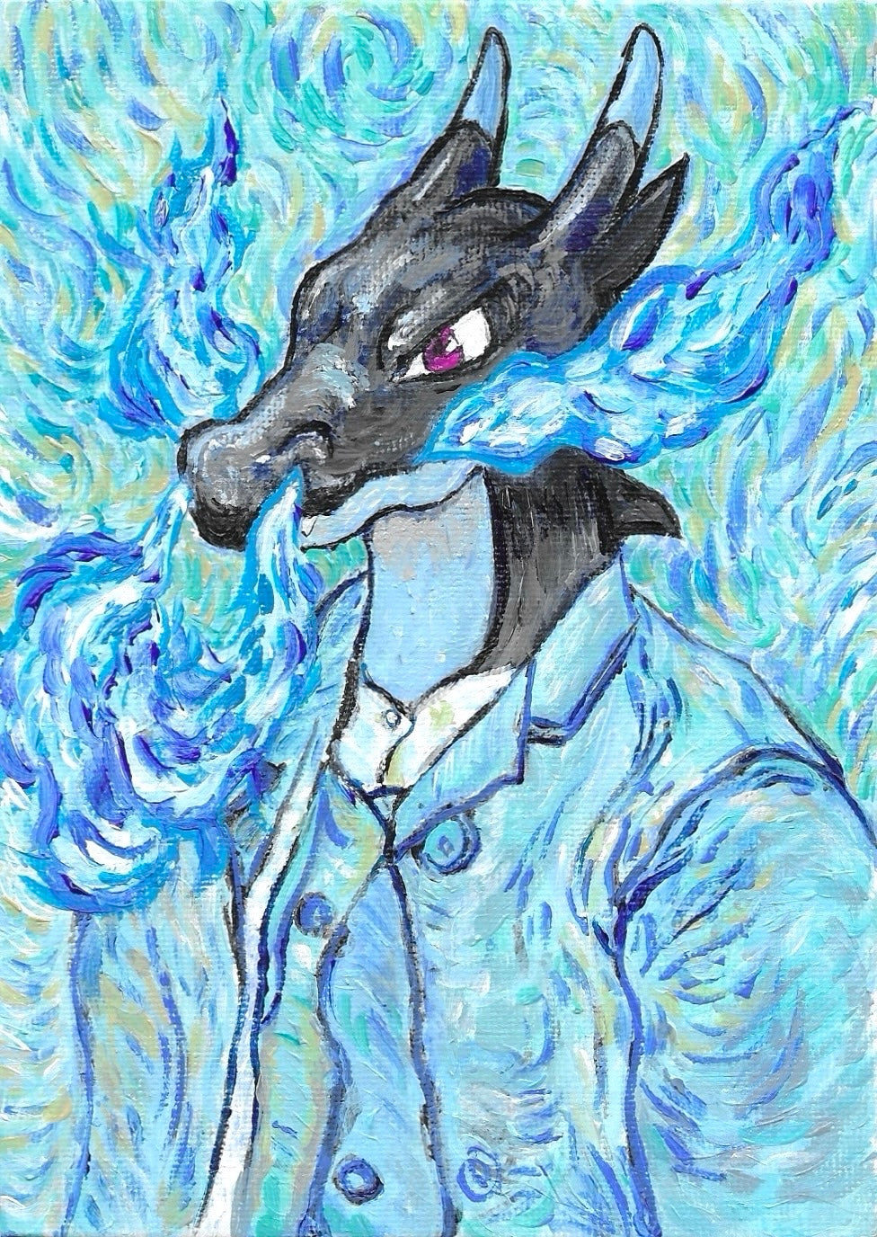 Mega Charizard X x Van Gogh